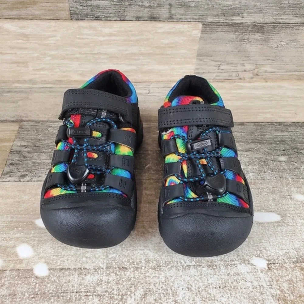 Keen Newport Childrens Sandals Sz 8 Black Original‎ Tie Dye Sandal